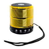 Mini Caixa De Som Portátil Bluetooth/usb Amarelo