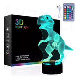 Lamparas Led Luces De Colores 3d Dinosaurio Regalo Creativo