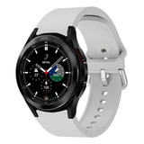 Pulseira Fecho Curvo Para Galaxy Watch 4 Classic 46mm R895 Cor Cinza