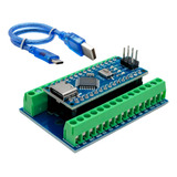 Arduino Nano V3 Usb Tipo C Con Tarjeta De Expansión Y Cable