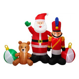 Inflable De Papá Noel, Decoraciones Navideñas, Enchufe De