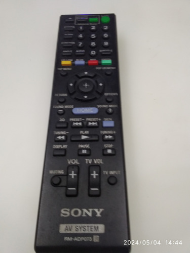 Controle Home Theater Bluray Sony Rm-adp073