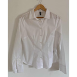 H&m. Camisa Blanca Entallada. Mujer. Talle M #ma38