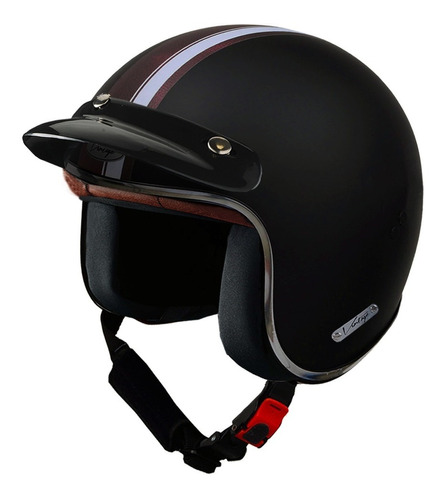 Casco Vertigo Abierto Vintage Maya Negro L