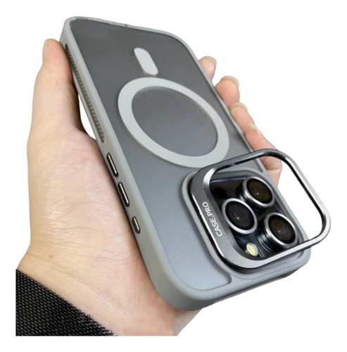 Capa Capinha Luxo Fosca Magnetica Com Suporte Para iPhone