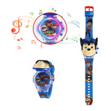 Reloj Niños Digital Luces Sonido Tapa Patrulla Canina Paw