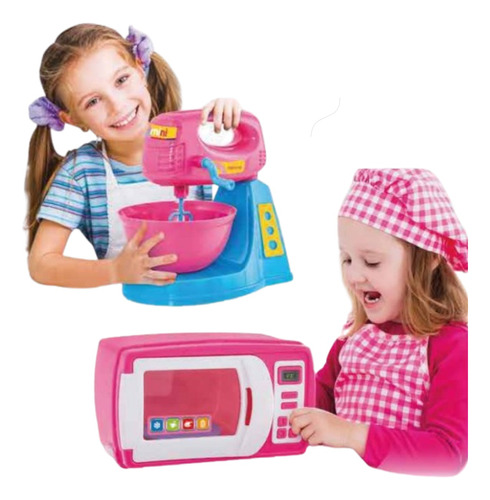 Cozinha Brinquedo Completa Menina Confeitaria Rosa Promoção
