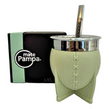 Mate Imperial Pampa Termico Xl Bombilla Chata Plana Y Pack 