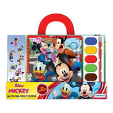 Maletín Crear Y Colorear Mickey M. Stickers + Acuarelas 7693