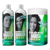 Kit Shampoo+ Condicionador+ Creme 800ml Babosa Soul Power