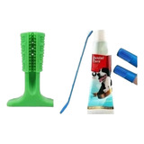 Kit Cepillo Limpiador De Dientes Para Perros + Crema Dental