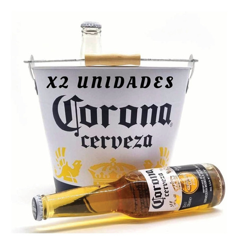 2 Fraperas De Hielo Cerveza Corona Balde Hielera Destapador