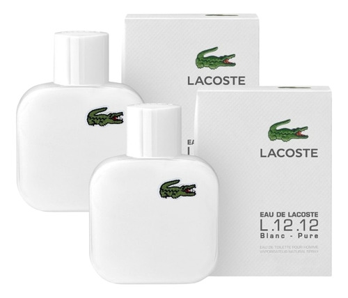 Paquete Lacoste Blanc Pure Lacoste Edt 175ml Caballero 2pzas