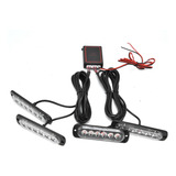 Luces Led De Emergencia Para Coche, 4 X 6 Luces Led Sincroni