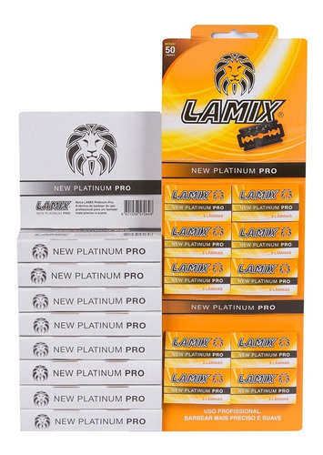 Lâmina Lamix Pro Platinum 10 Cartelas C/500 Unidades