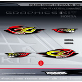 Calcos Honda Cg Titan Ks 125 - Moto Gris - Insignia Calcos