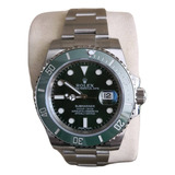 Relogio Rolex Submariner Verde Hulk Safira Base Eta Na Caixa