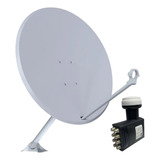 Antena Digital Parabólica Offset Chapa 75cm Ku + Lnbf Octu