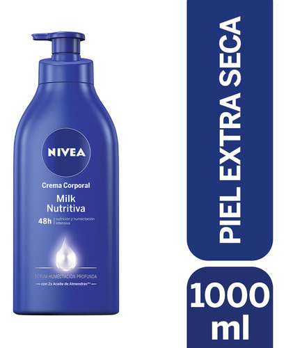 Crema Corporal Nivea Milk Nutritiva Piel Extra Seca 1000ml