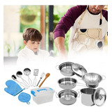 Shaoke Mini Conjunto De Cozinha Infantil De Aço Inoxidável