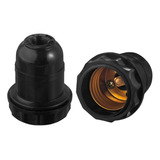 Bocal Pendente Para Abajur E27 Preto/branco 4a/250v - 10 Pçs