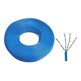 Cabo De Rede Internet Rolo 100 Metros Azul Cat5e 4 Pares