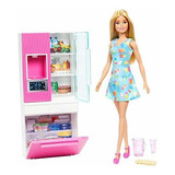 Muñeca Barbie, Rubia De 11.5 Pulgadas Y Juego De Muebles, R