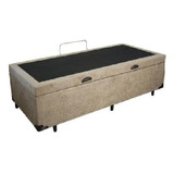 Cama Box Baú Solteirao King Suede Bege