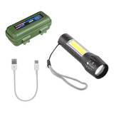 Mini Linterna Táctica Camping Portátil Recargable Usb 4000lm