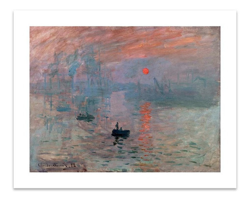 Lamina Fine Art Impresión Sol Naciente Monet 46x36 Mycarte
