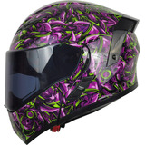 Casco Kov Estelar Titan Abatible Morado Certificado Dot L (59-60cm)