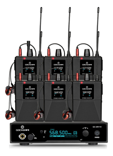 Sistema Monitoreo Gc Er110 De 1 Canal Estereo 6 Receptores