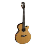 Guitarra Electroacústica Cort Classic Cec7 Para Diestros Natural Ovangkol Brillante