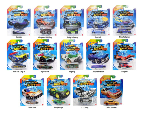 Kit 3 Carrinhos Hot Wheels Muda De Cor Color Shifters Mattel