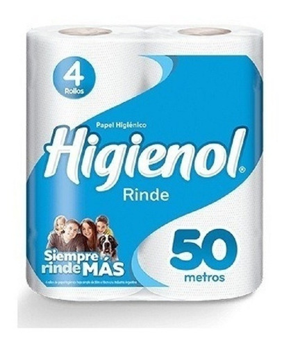 Papel Higienico Higienol Rinde 4x50m