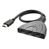 Conmutador Hdmi 3x1 Pigtail De Hasta 1080p (chapado En Oro)