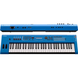 Teclado Sintetizador Yamaha Mx61 Azul Com Fonte
