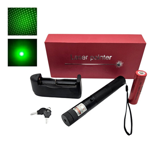 Puntero Laser Verde Ultra Potente Con Llave De Seguridad