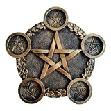 Astrología Pentagrama Resina Candelabro Pentáculo Altar