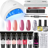 Kit Polygel Con Lámpara Led/uv Adecuado Para Extensión Uñas