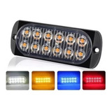 Lampara Luz Led 12 Smd Ambar Flash Baliza Emergencia 12v 24v