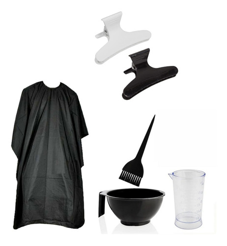 Kit Para Teñir Cabello 16pz Tazón, Capa, Pinzas, Cio, Brocha