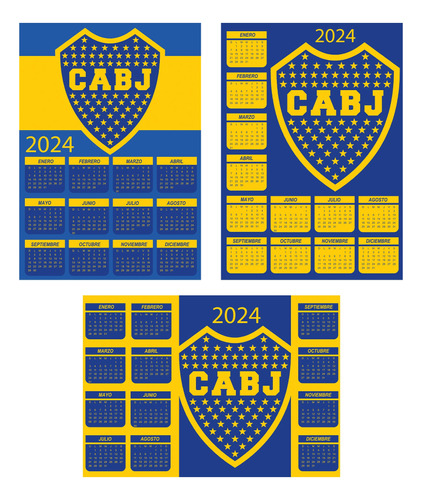 Kit Calendarios Imprimibles Y Editables Boca Juniors Pdf  
