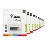 Kit 20 Memoria Usb 32gb Stylos Tech St100 2.0 Plateado