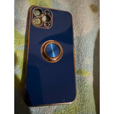 Funda Azul / Dorada Para iPhone 13 Pro Max