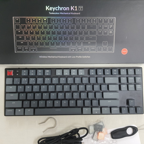 Teclado Mecânico Keychron K1 Rgb Low Profile - Switch Red 