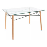 Mesa Moderna Eames De Vidrio Para Comedor Sala Oficina