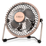 Ventilador De Escritorio Xasla Silencioso Mini Bronce