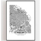 Lámina Cuadro Imprimible Mapa Buenos Aires - Para Imprimir
