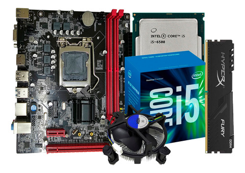 Kit Processador I5 6500 + Placa Mãe H110m 1151 + 16gb Ddr4